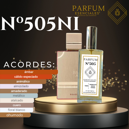 N°505NI- Tipo AMBER OUD ROUGE UNISEX